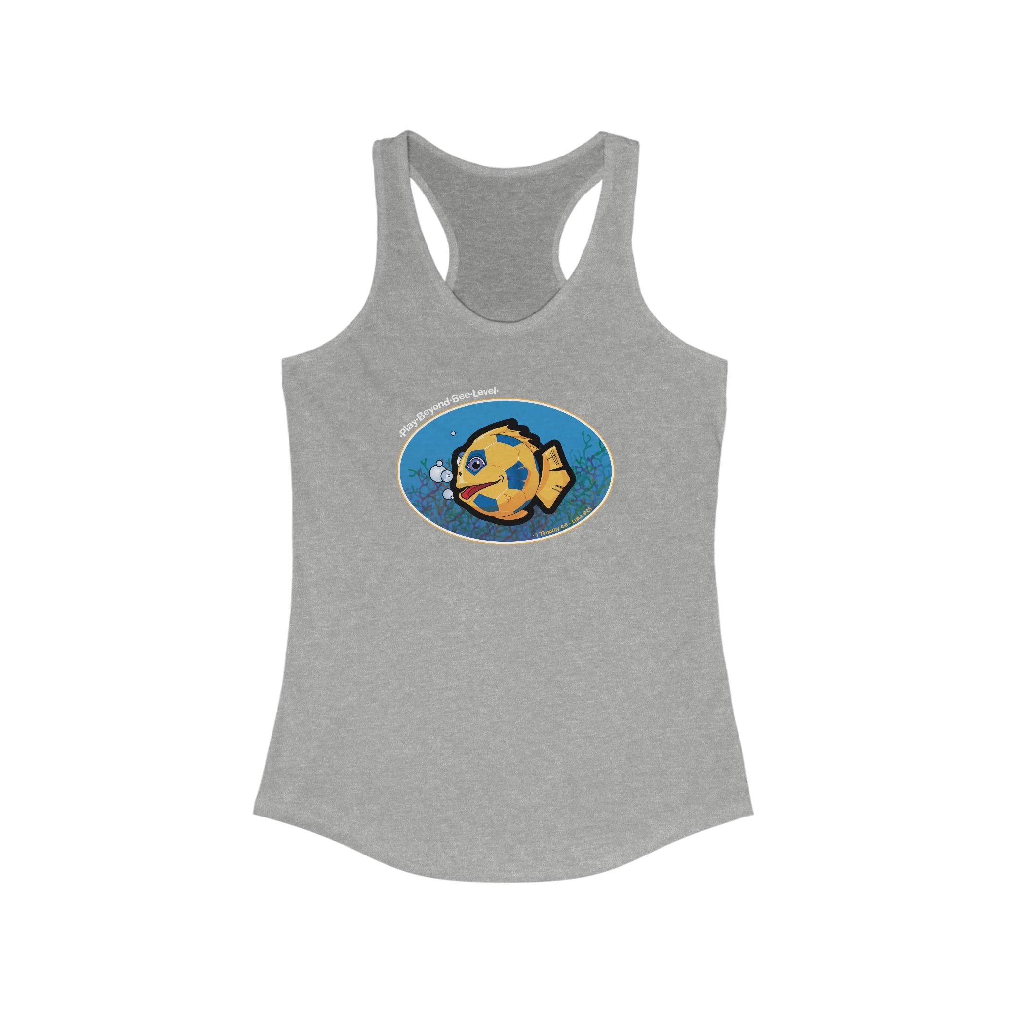 Soccer Christian Fish – Women's Ideal Racerback Tank