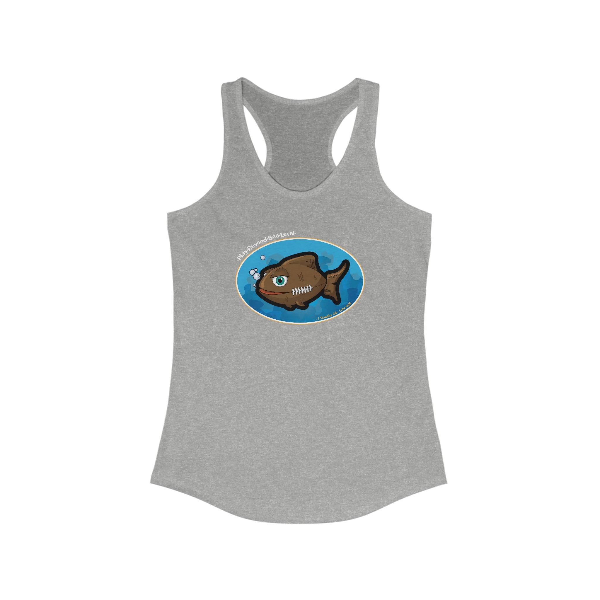 Football Christian Fish – Women's Ideal Racerback Tank