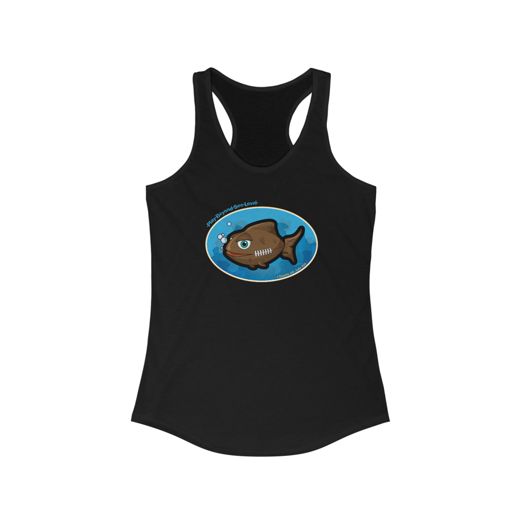 Football Christian Fish – Women's Ideal Racerback Tank