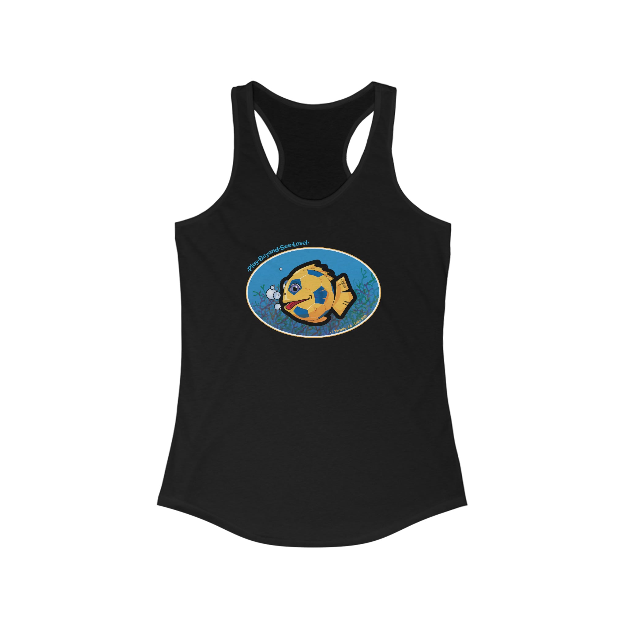 Soccer Christian Fish – Women's Ideal Racerback Tank