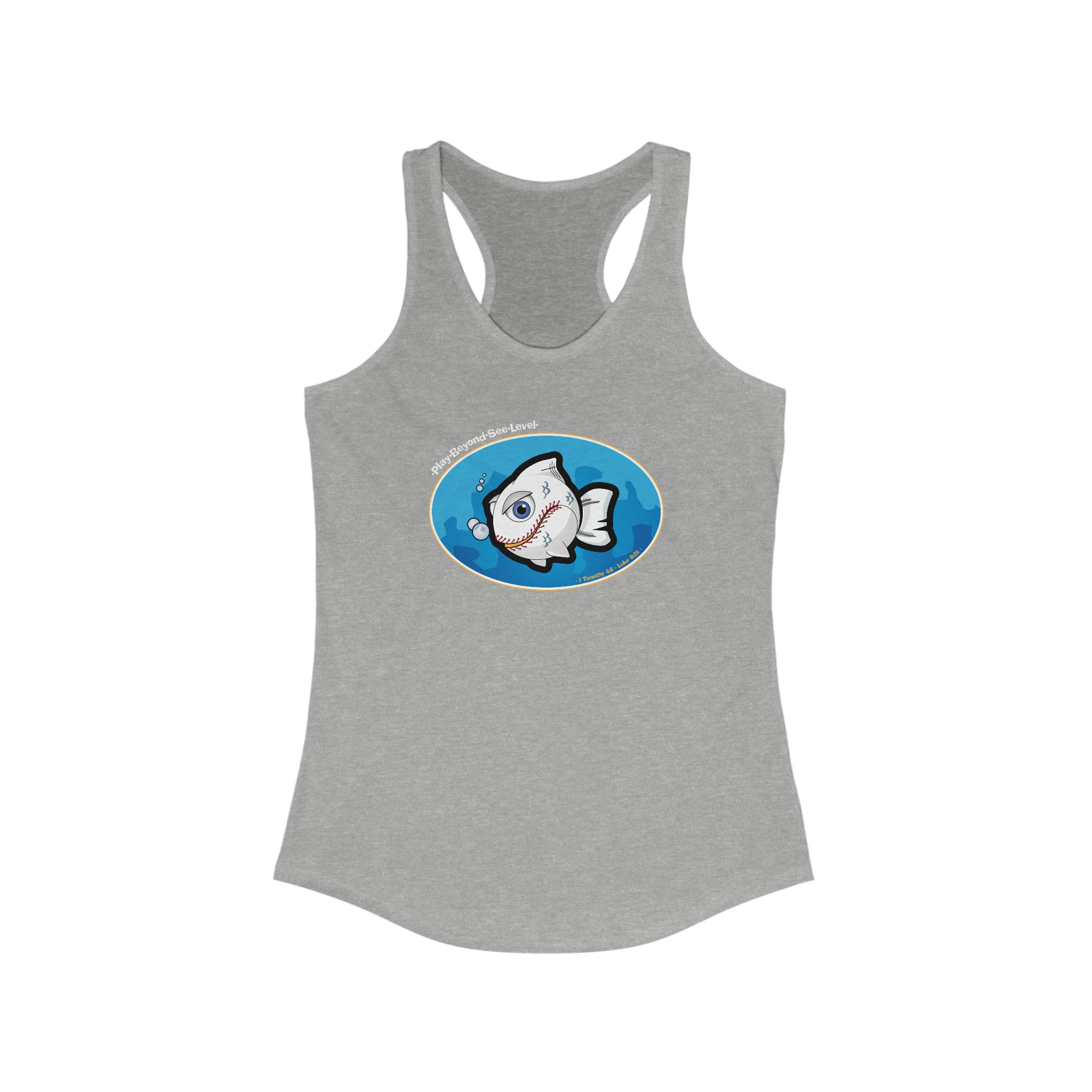 Baseball Christian Fish – Women's Ideal Racerback Tank